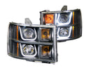 ANZO 2007-2013 Gmc Sierra 1500 Projector Headlights w/ U-Bar Black - anz111284