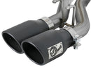 aFe Rebel Series Cat-Back 2.5in Dual Center Exit SS Exhaust w/ Black Tips 07-14 Jeep Wrangler V6 - afe49-48054-B