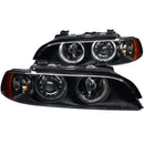 ANZO 1997-2001 BMW 5 Series Projector Headlights w/ Halo Black - anz121017