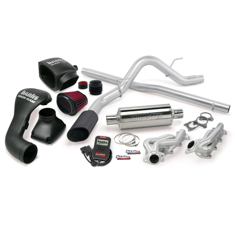 Banks Power 04-08 Ford 5.4L F-150 ECSB PowerPack System - SS Single Exhaust w/ Black Tip - gbe48532-B