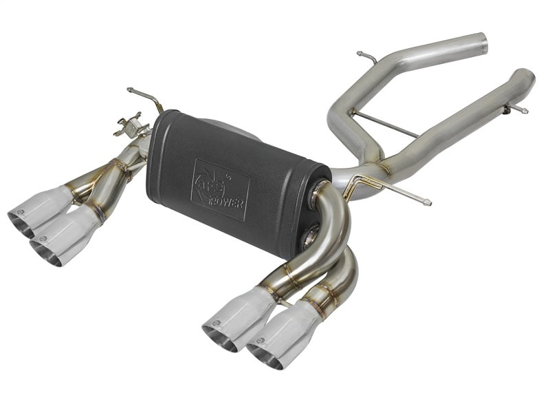 aFe MACH Force-Xp 2-1/2in SS Axle Back Exhaust w/Polished Tips 15+ BMW M3/M4 (F80/F82) L6 3.0L (tt) - afe49-36338-P