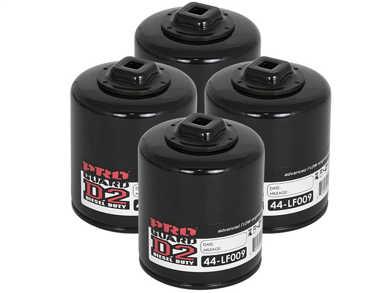 aFe Pro GUARD D2 Oil Filter 03-06 GM Trucks V8 4.8L/5.3L/6.0L (4 Pack) - afe44-LF009-MB