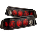 ANZO 1988-1991 Honda Civic Taillights Black - anz221053