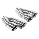 MagnaFlow Tip Stainless Double Wall Round Dual Outlet Polish 3in DIA 2.25in Inlet 9.75in Len (qty 2) - mag35229