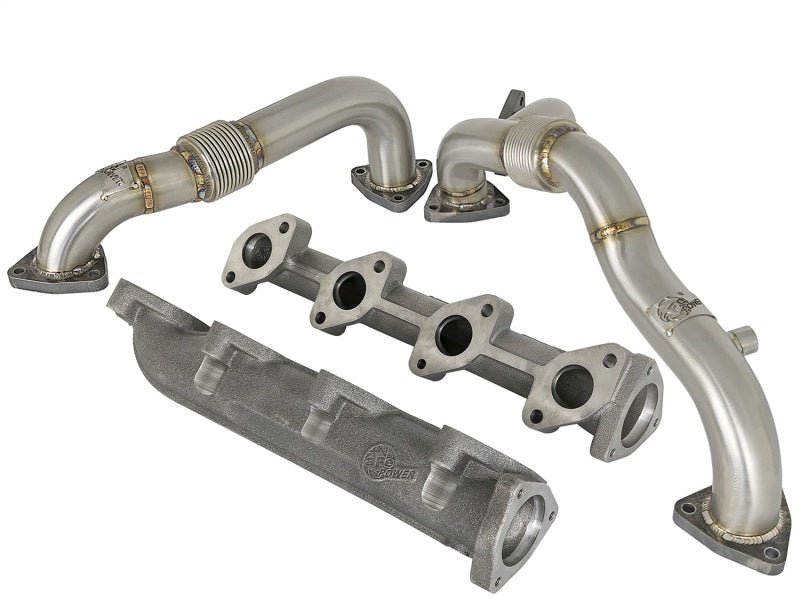 aFe Twisted Steel Power Package Up-Pipes / Manifold 08-10 Ford Diesel Trucks V8 6.4L (td) - afe48-33016-PK