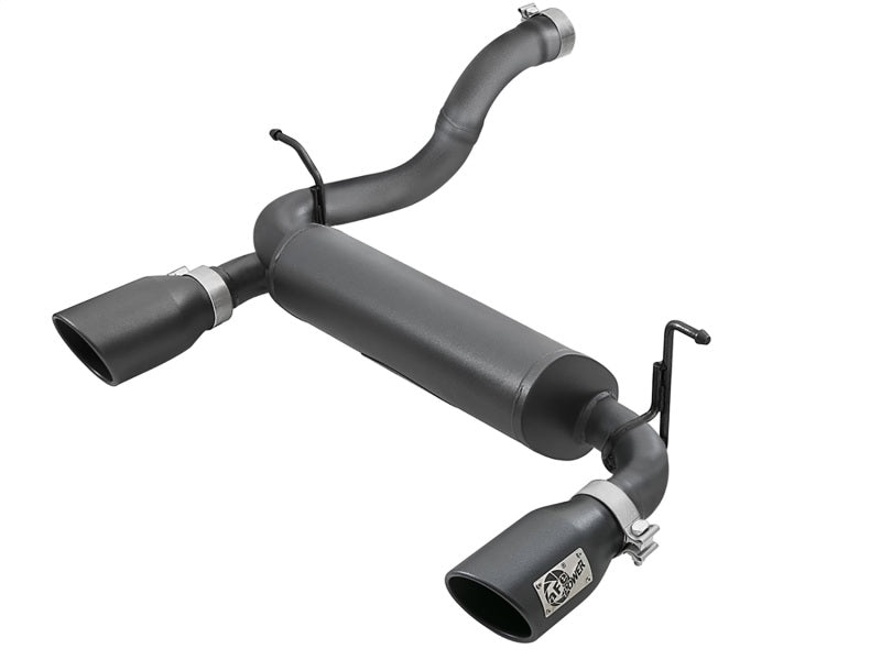 aFe Rebel Series 2.5in 409 SS Axle-Back Exhaust w/ Black Tips 2018+ Jeep Wrangler (JL) V6 3.6L - afe49-48067-B