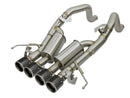 aFe MACHForce XP 3in -2 1/2in Axle Back SS Exhaust w/Carbon Fiber Tips 14-17 Chevy Corvette V8 6.2L - afe49-34056-C