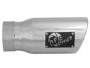 aFe MACH Force-Xp 3in Inlet x 4in Outlet x 9in Length 304 Stainless Steel Exhaust Tip Polished - afe49T30401-P09