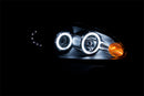 ANZO 2006-2007 Chevrolet Monte Carlo Projector Headlights w/ Halo Black - anz121236
