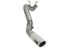 aFe LARGE BORE HD 5in 409-SS DPF-Back Exhaust w/Polished Tip 2017 GM Duramax V8-6.6L (td) L5P - afe49-44085-P