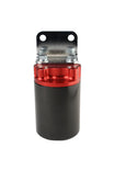 Aeromotive SS Series Billet Canister Style Fuel Filter Anodized Black/Red - 10 Micron Fabric Element - aer12317