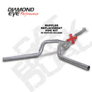 Diamond Eye KIT 4in CB DUAL MFLR RPLCMENT PIPE AL 01-05 CHEVY/GMC 6.6L 2500/3500 - depK4112A-RP