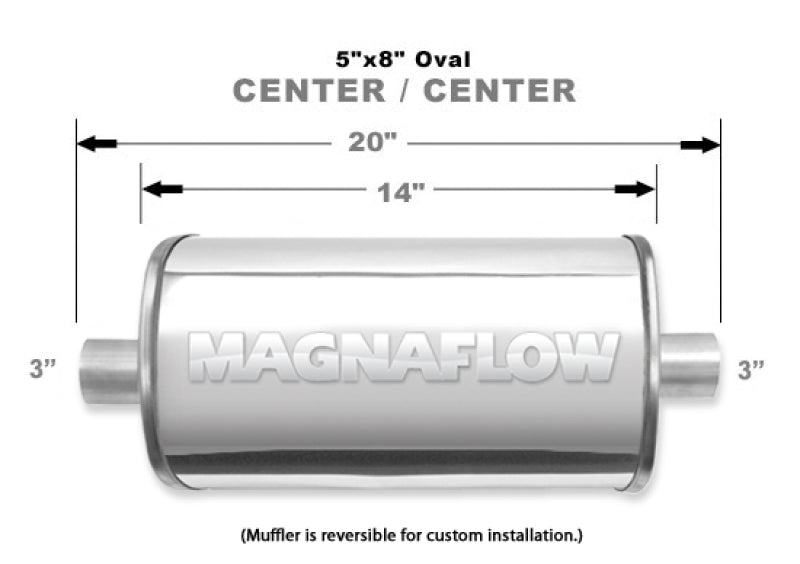 MagnaFlow Muffler Mag SS 5X8 14 3/3.0 - mag14219