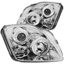 ANZO 1997-2001 Honda Prelude Projector Headlights w/ Halo Chrome w/ LED - anz121342