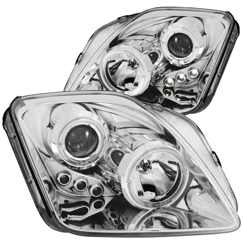 ANZO 1997-2001 Honda Prelude Projector Headlights w/ Halo Chrome w/ LED - anz121342
