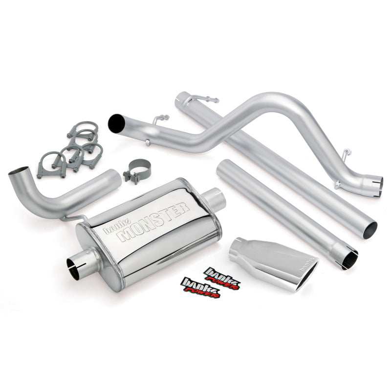 Banks Power 07-11 Jeep 3.8L Wrangler Unlimited - 4dr Monster Exh Sys - SS Single Exh w/ Chrome Tip - gbe51322