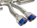 aFe Takeda 3in 304 SS Cat-Back Exhaust System w/ Blue Tips 2017+ Honda Civic Si 4Dr I4 1.5L (t) - afe49-36621-L