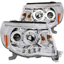 ANZO 2005-2011 Toyota Tacoma Projector Headlights w/ Halos Chrome - anz121281