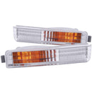 ANZO 1990-1991 Honda Accord Euro Parking Lights Chrome w/ Amber Reflector - anz511006