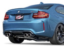 aFe MACHForce XP Exhaust SS304 Down-Pipe Back 4in Carbon Tips for 16-17 BMW M2 (F87) L6-3.0L - afe49-36330-C