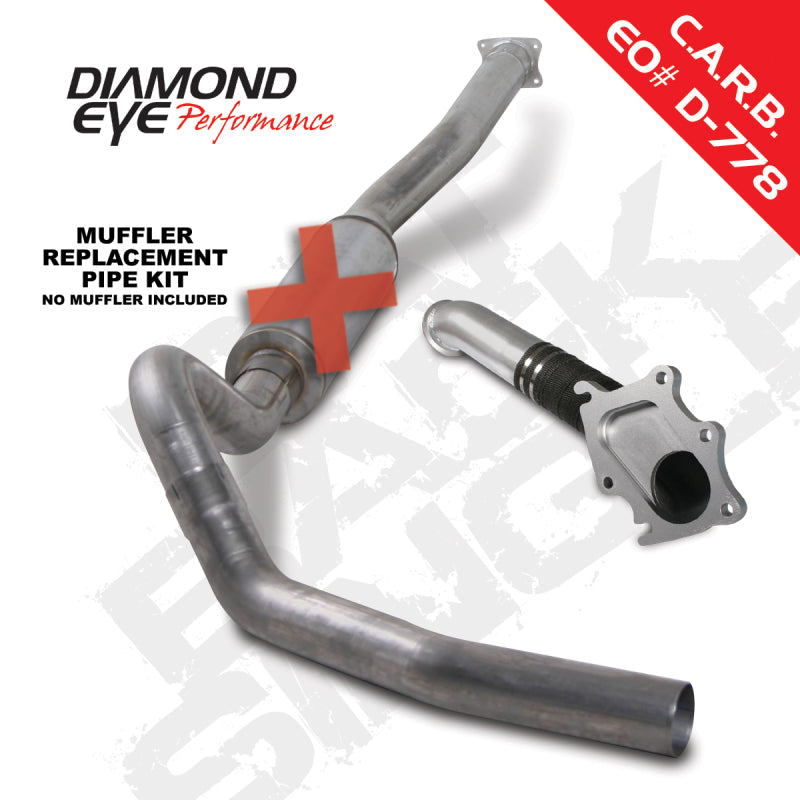 Diamond Eye KIT 4in CB MRP SGL w/ TDP SS 01-04 Chevy/GMC 6.6L Duramax 2500/3500 - depK4111S-RP