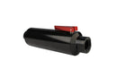 Aeromotive In-Line AN-12 Filter w/ Shutoff Valve 100 Micron SS Element - Black Anodize Finish - aer12332