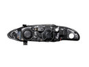 ANZO 1997-1999 Mitsubishi Eclipse Projector Headlights w/ Halo Black G2 - anz121365