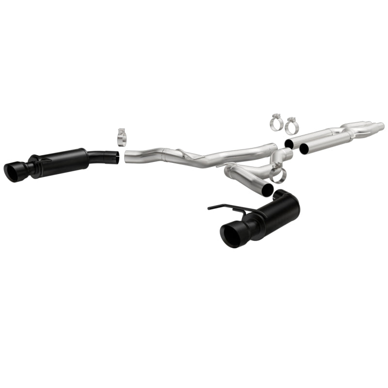 MagnaFlow Cat-Back 15-16 Ford Mustang 5.0L V8 Competition SS 3in Dual Split Rear 4.5in Black Tips - mag19254