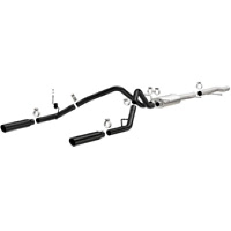 MagnaFlow SYS Cat-Back 3.5in Black Dual Split Rear Tips 10-13 Chevy Silverado / GMC Sierra 5.3L - mag15362