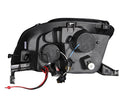 ANZO 1997-2001 Honda Prelude Projector Headlights w/ Halo Black w/ LED - anz121341