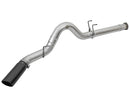 aFe ATLAS 5in DPF-Back Alum Steel Exhaust System w/Black Tip 2017 Ford Diesel Trucks V8-6.7L (td) - afe49-03090-B