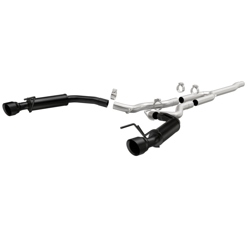 MagnaFlow Cat-Back 15-16 Ford Mustang 2.3L L4 Competition SS 3in Dual Split Rear 4.5in Black Tips - mag19256
