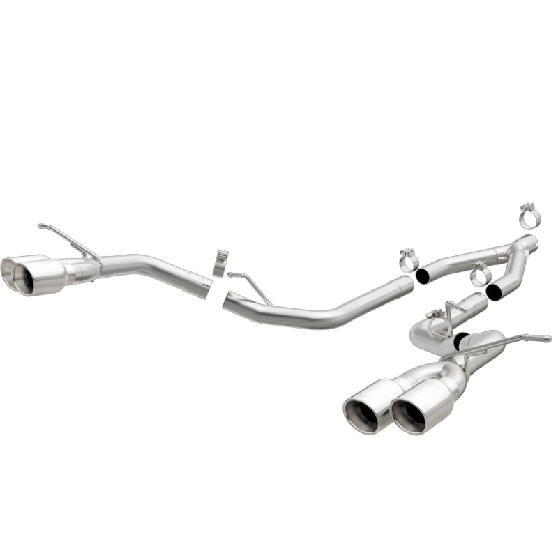 MagnaFlow Cat-Back SS 2.5in Quad Split Rear Exit 4in Tips 14-16 Jeep Grand Cherokee 3.0L Diesel - mag19192