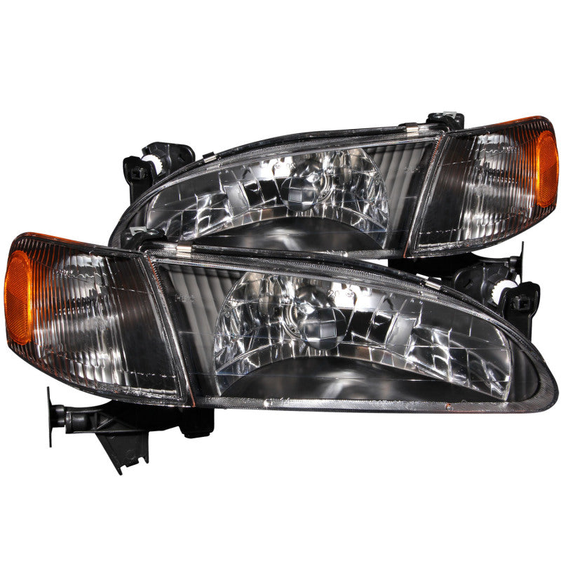 ANZO 1998-2000 Toyota Corolla Crystal Headlights Black - anz121131