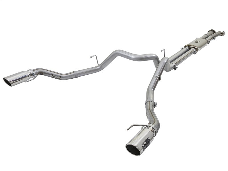 aFe MACHForce XP Exhaust Cat-Back SS-409 2017 Ford F-150 Raptor V6-3.5L (tt) w/ Polished Tips - afe49-43045-P