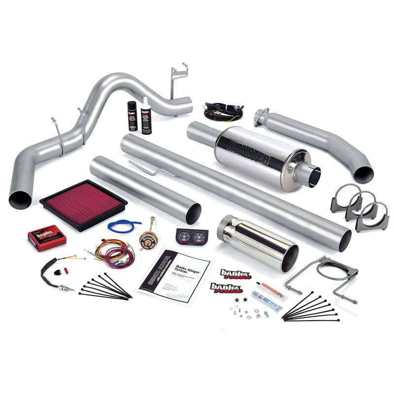 Banks Power 02 Dodge 5.9L 235Hp Ext Cab Stinger System - SS Single Exhaust w/ Chrome Tip - gbe49374