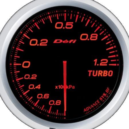 DEFI Advance BF Red 60mm 1.2 Bar Boost Gauge (Metric) - defiDF10002