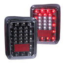 ANZO 2007-2015 Jeep Wrangler LED Taillights Black - anz311212