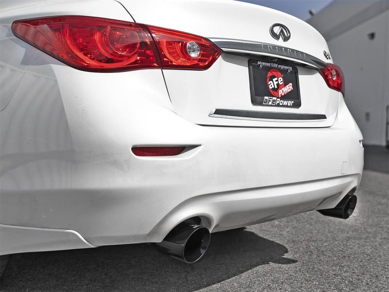 aFe Takeda 2.5in 304 SS Axle-Back Exhaust w/ Black Tips 16-18 Infiniti Q50 V6-3.0L (tt) - afe49-36130NM-B