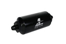 Aeromotive In-Line Filter - (AN-6 Male) 10 Micron Fabric Element Bright Dip Black Finish - aer12347