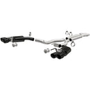 MagnaFlow SYS Cat-Back 2018 Ford Mustang GT 5.0L Competition Dual Exit Black 4in Tips - mag19369