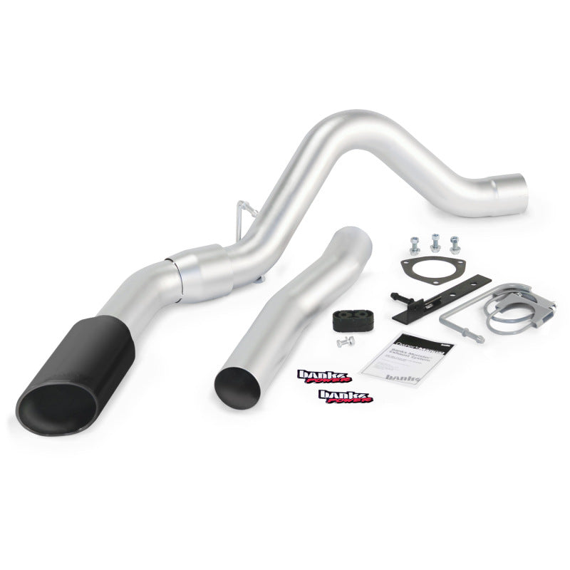 Banks Power 15 Chevy 6.6L LML ECLB/CCSB/CCLB Monster Exhaust System - SS Single Exhaust w/ Black Tip - gbe47787-B