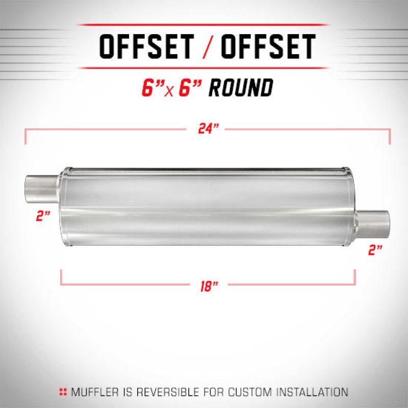 MagnaFlow Muffler Trb SS 6X6 18 2/2.0 - mag13650