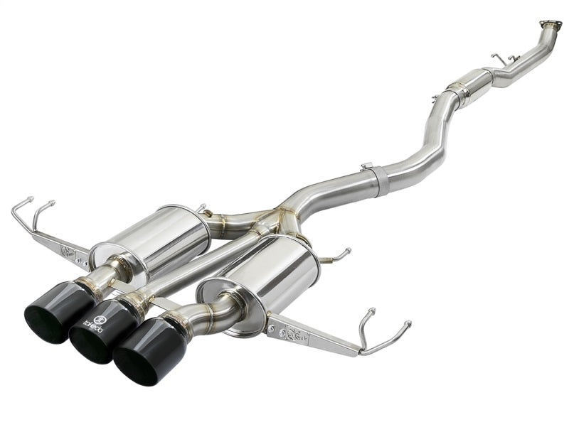 aFe Takeda 3in 304 SS Cat-Back Exhaust w/ Tri-Black Tips 17-18 Honda Civic Type R L4 2.0L (t) - afe49-36623-B