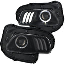 ANZO 2014-2016 Jeep Cherokee Projector Headlights Black clear w/ white and Red - anz111353
