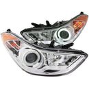 ANZO 2011-2014 Hyundai Elantra Projector Headlights w/ Halo Chrome (CCFL) - anz121455