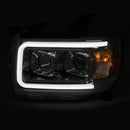 ANZO 2015+ GMC Canyon Projector Headlights w/ Plank Style Design Chrome w/ Amber - anz111382