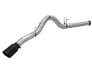 aFe Atlas Exhausts 5in DPF-Back Aluminized Steel Exhaust Sys 2015 Ford Diesel V8 6.7L (td) Black Tip - afe49-03064-B