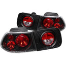 ANZO 1996-2000 Honda Civic Taillights Black - anz221062