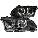 ANZO 1999-2001 BMW 3 Series E46 Projector Headlights w/ Halo Black - anz121015